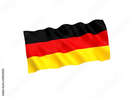 Germany flag on white background