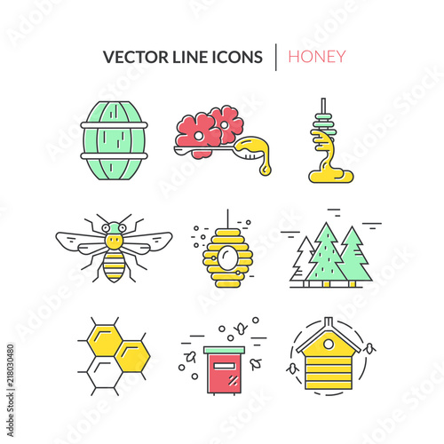 Honey Icons Set