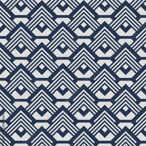 Japanese blue white geometric pattern