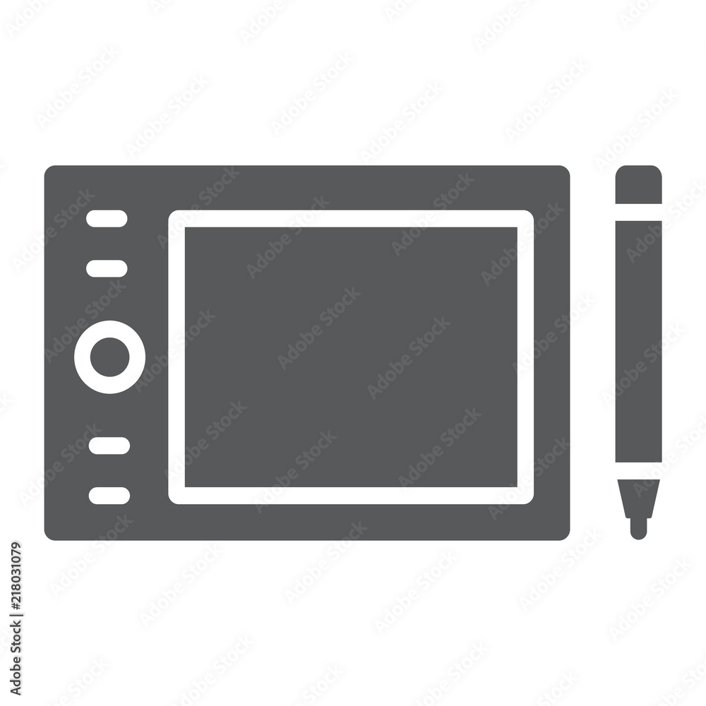 Graphic tablet glyph icon, electronic and digital, gadget sign, vector graphics, a solid pattern on a white background, eps 10. Graphic tablet glyph icon, electronic and digital, gadget sign, vector graphics, a solid pattern on a white background, eps 10.