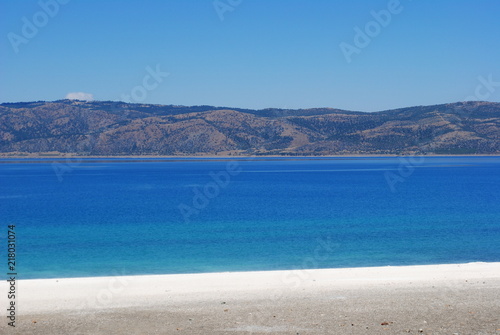 Lake Salda  Salda Golu  in Burdur province  Turkey.