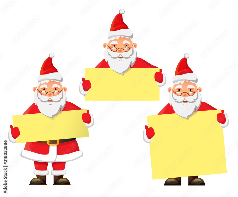 Santa Claus holding poster Santa Claus holding poster