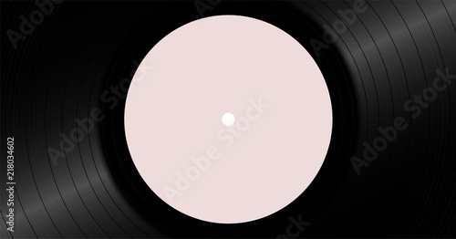 Vintage vinyl record background. Retro music background template.