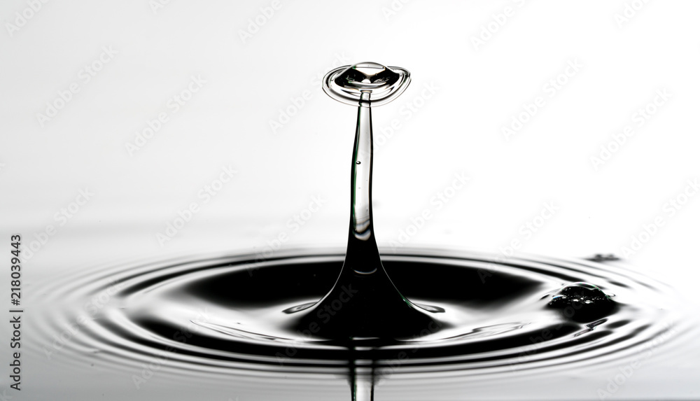 Water surface with droplets Water surface with droplets