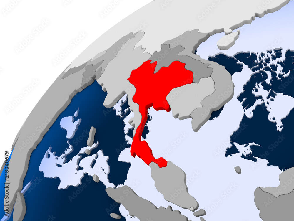 Map of Thailand in red Map of Thailand in red