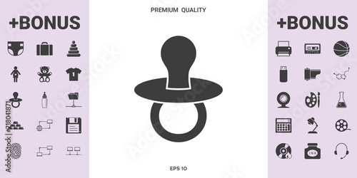 Baby pacifier -  icon