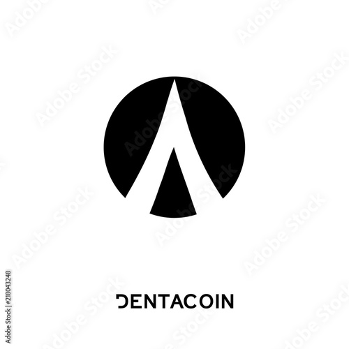 Dentacoin Cryptocurrency Coin Sign Isolated