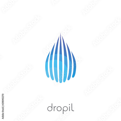 Dropil Cryptocurrency Coin Sign Isolated