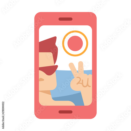 Selfie flat illustration