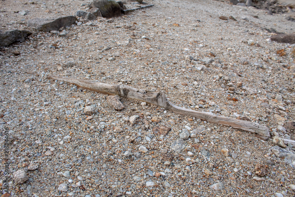 Remains of a Wooden Structure in Gravel Remains of a Wooden Structure in Gravel