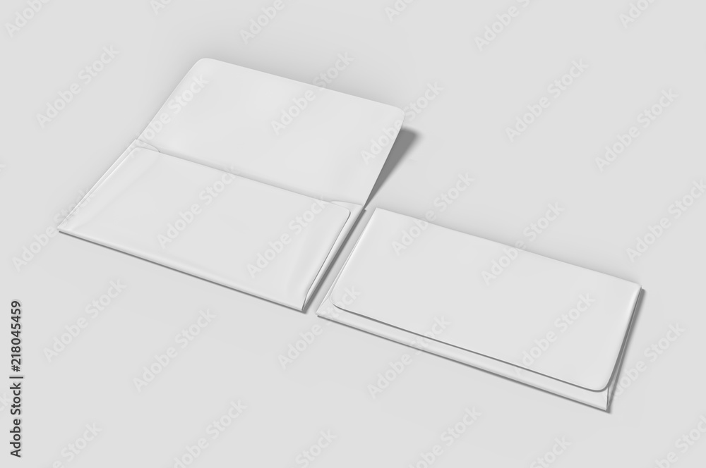 Blank white realistic remittance envelope mock up. Blank white realistic remittance envelope mock up.