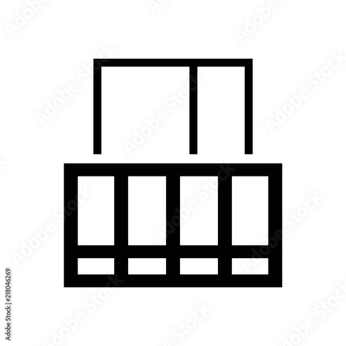 balcony frame on white background