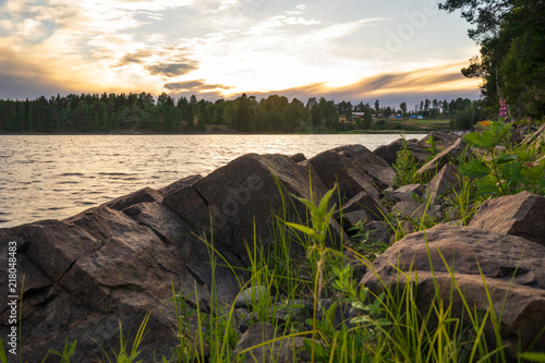 Seenlandschaft in Schweden photo