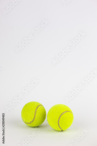close-up of tennis balls isolated on white background © Xristoforov
