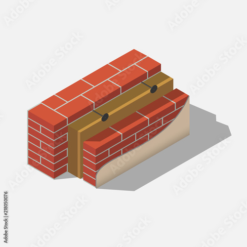 building brick wall layers