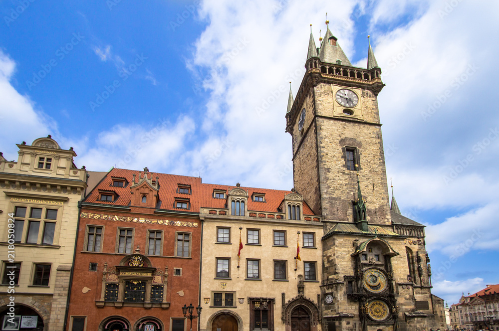 Obraz premium Tower with Astronomical clock in Prague