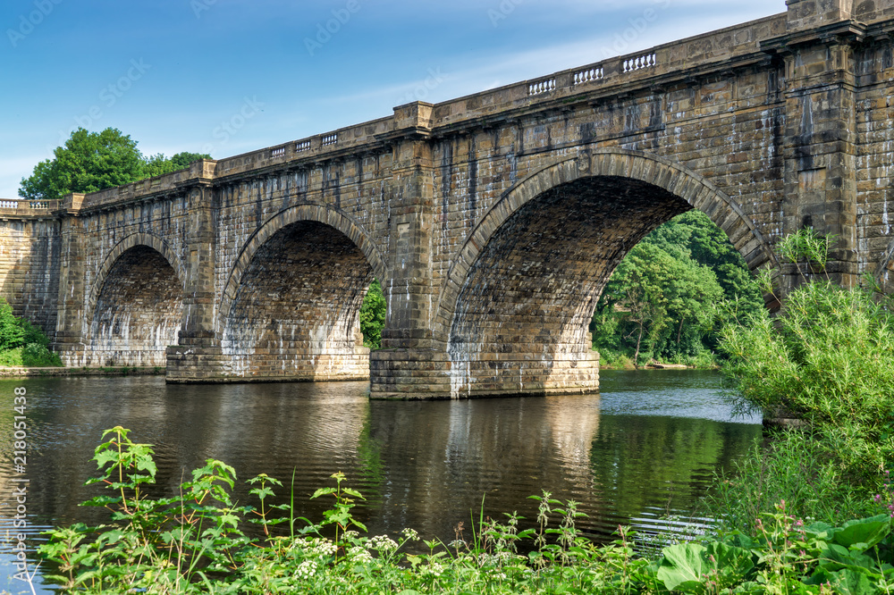 The Lune valley aqueduct, which carries the Lancaster canal over
