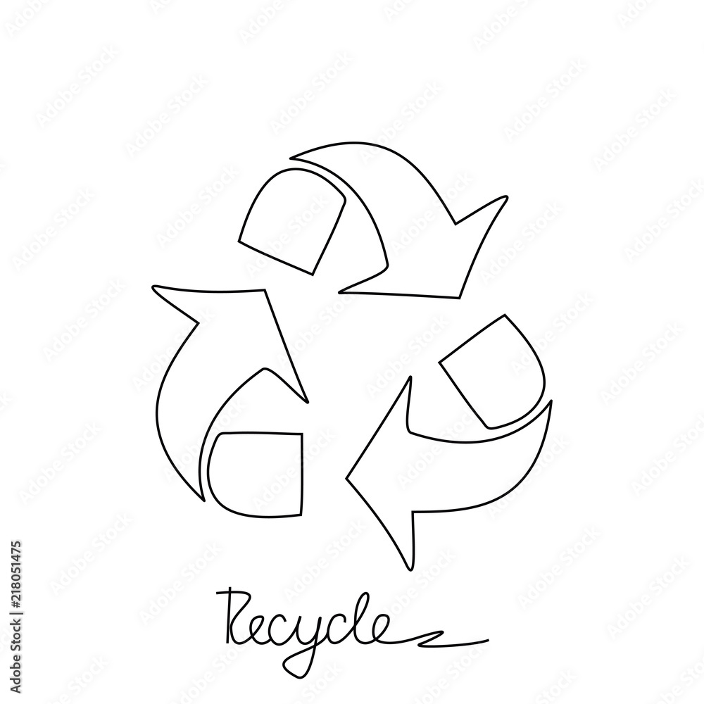 Triangular recycling symbol on white background. Environmentally friendly world. Vector Illustration of ecology the concept of info graphics. Icon. Environmentally friendly world. 