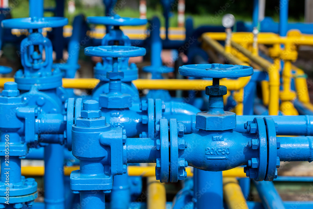 Valves at gas plant Valves at gas plant