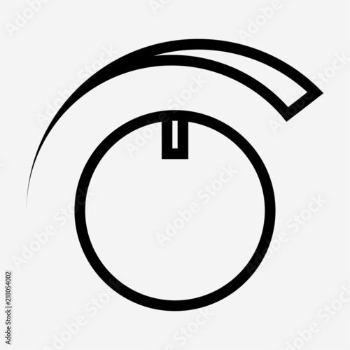 Outline cooker pixel perfect vector icon