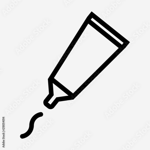 Outline Toothpaste vector icon