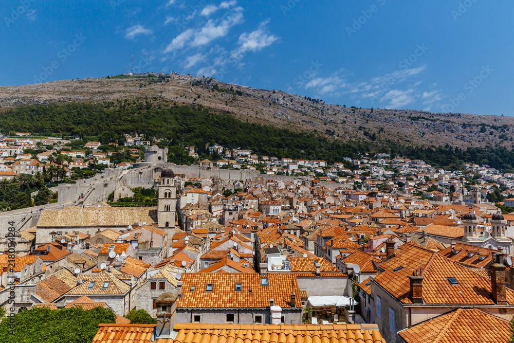 Panorama of the Old Town of Dubrovnik, Croatia