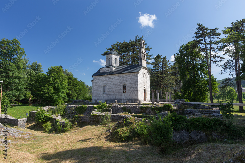 Obraz premium The Cipur church, in Cetinje, Montenegro