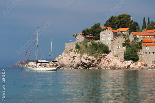 Fototapeta Naklejka Na Ścianę i Meble -  Sveti Stefan, small island  in Budva, Montenegro.