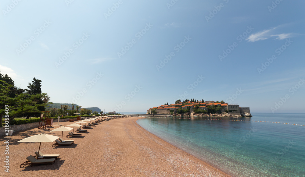 Obraz premium Sveti Stefan, small island in Budva, Montenegro.