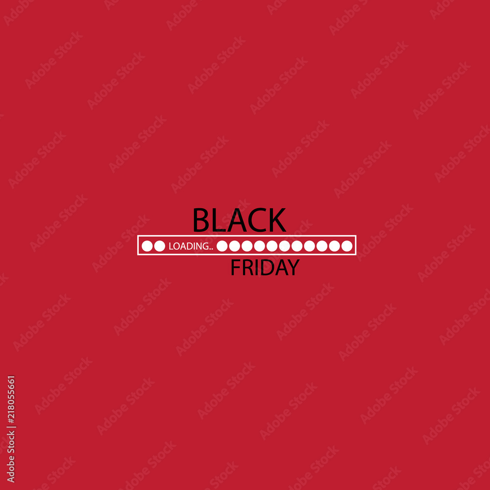 Black friday. Progress loading bar. Vector illustration