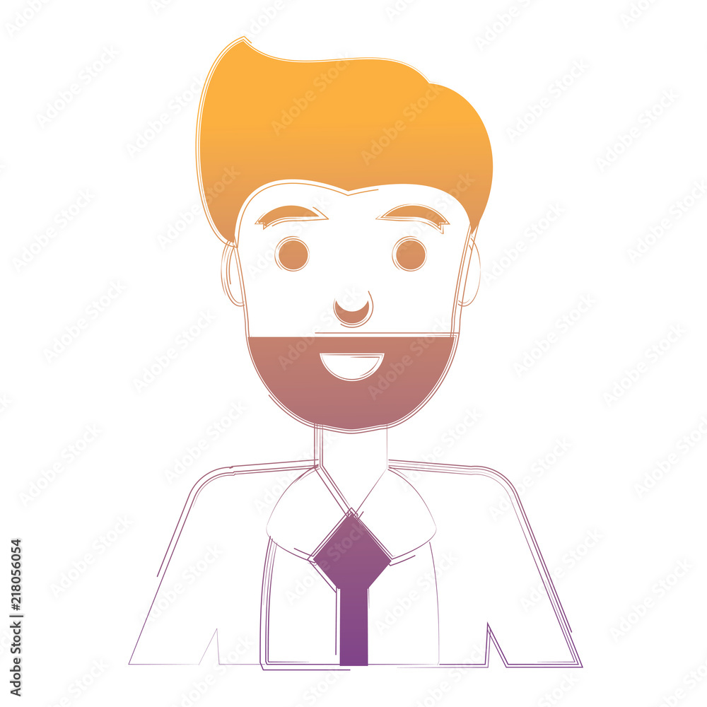cartoon businessman wiith beard over white background, vector illustration cartoon businessman wiith beard over white background, vector illustration