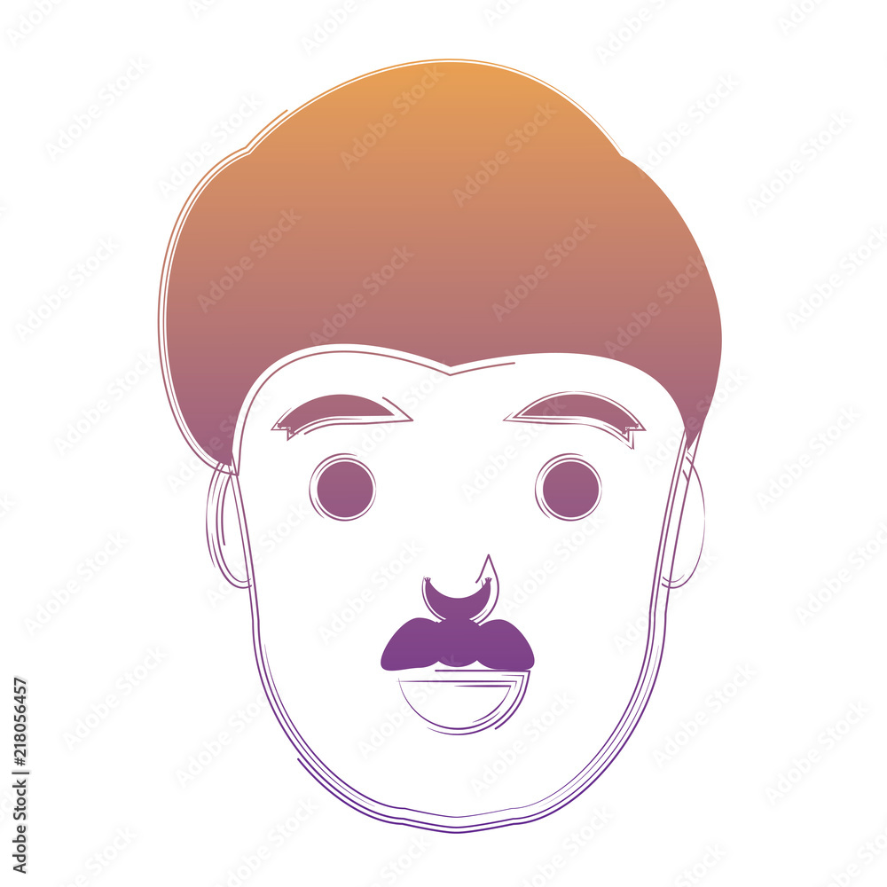 cartoon man with mustache over white background, vector illustratio cartoon man with mustache over white background, vector illustratio