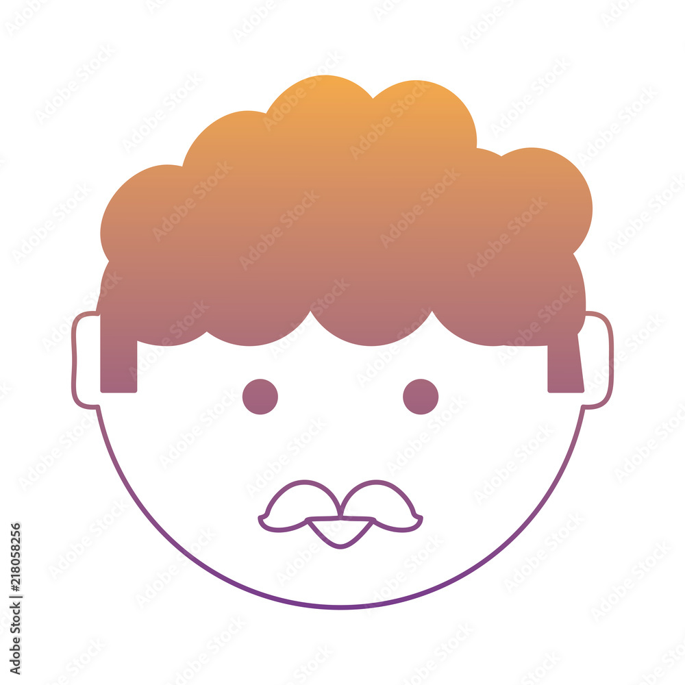 cartoon man with mustache over white background, vector illustration cartoon man with mustache over white background, vector illustration