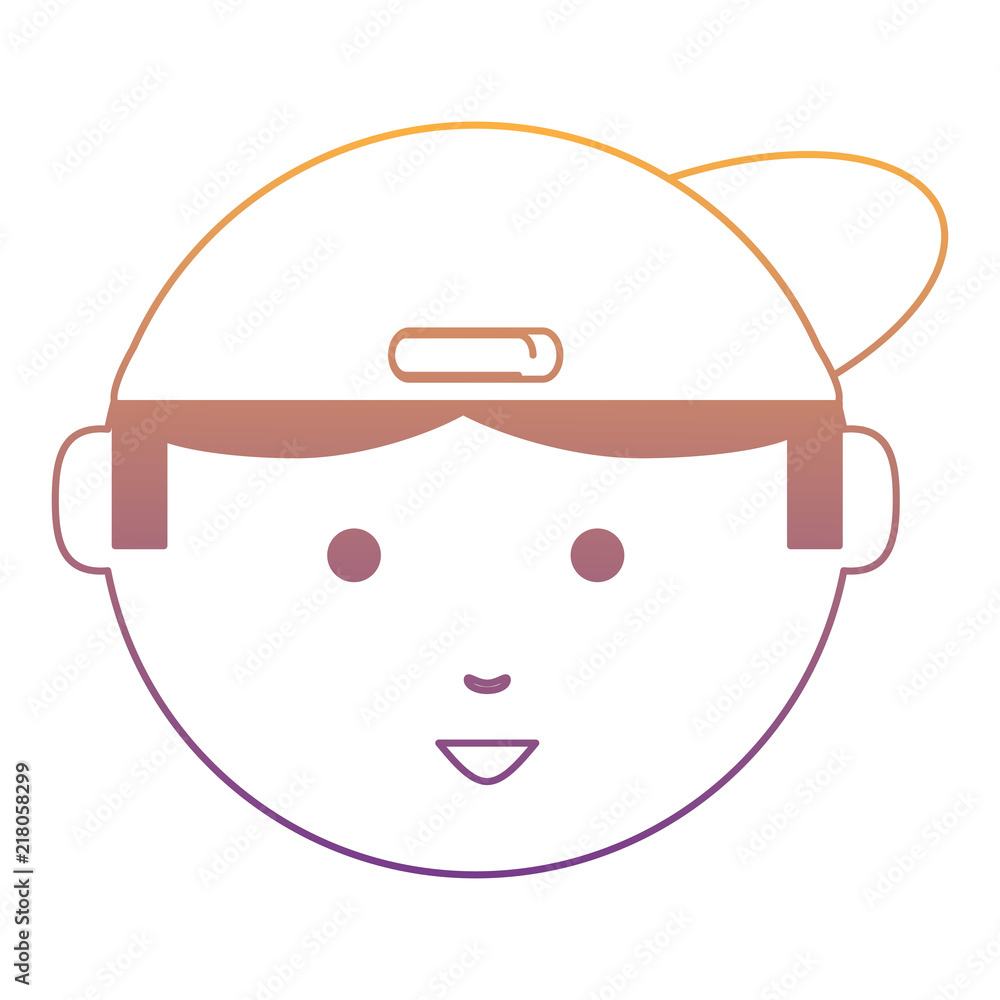 cartoon young man with cap over white background, vector illustration cartoon young man with cap over white background, vector illustration