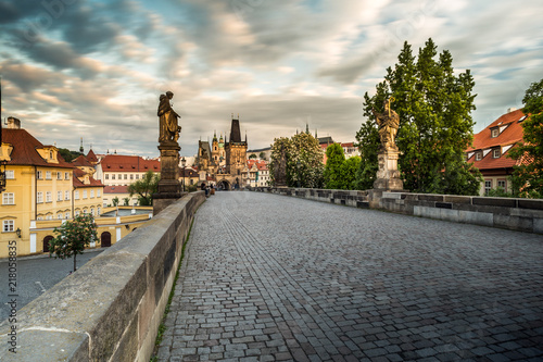 Charles Bridge and a view of the Lesser Town