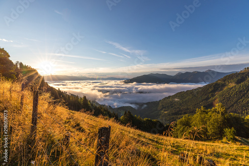 Hiking Landscape Panorama Views From Mt. Salzkofel 2.498m Carinthia Austria