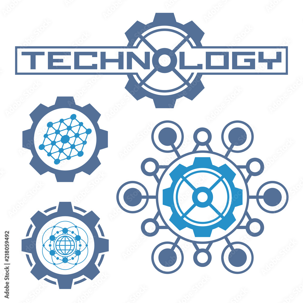 Set of abstract electronics icon. Tech logo. Technology vector emblem. Set of abstract electronics icon. Tech logo. Technology vector emblem.