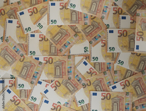 cash money pile of 50 euro ...