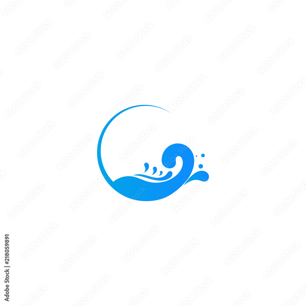 Abstract water wave logo, icon vector design element Abstract water wave logo, icon vector design element
