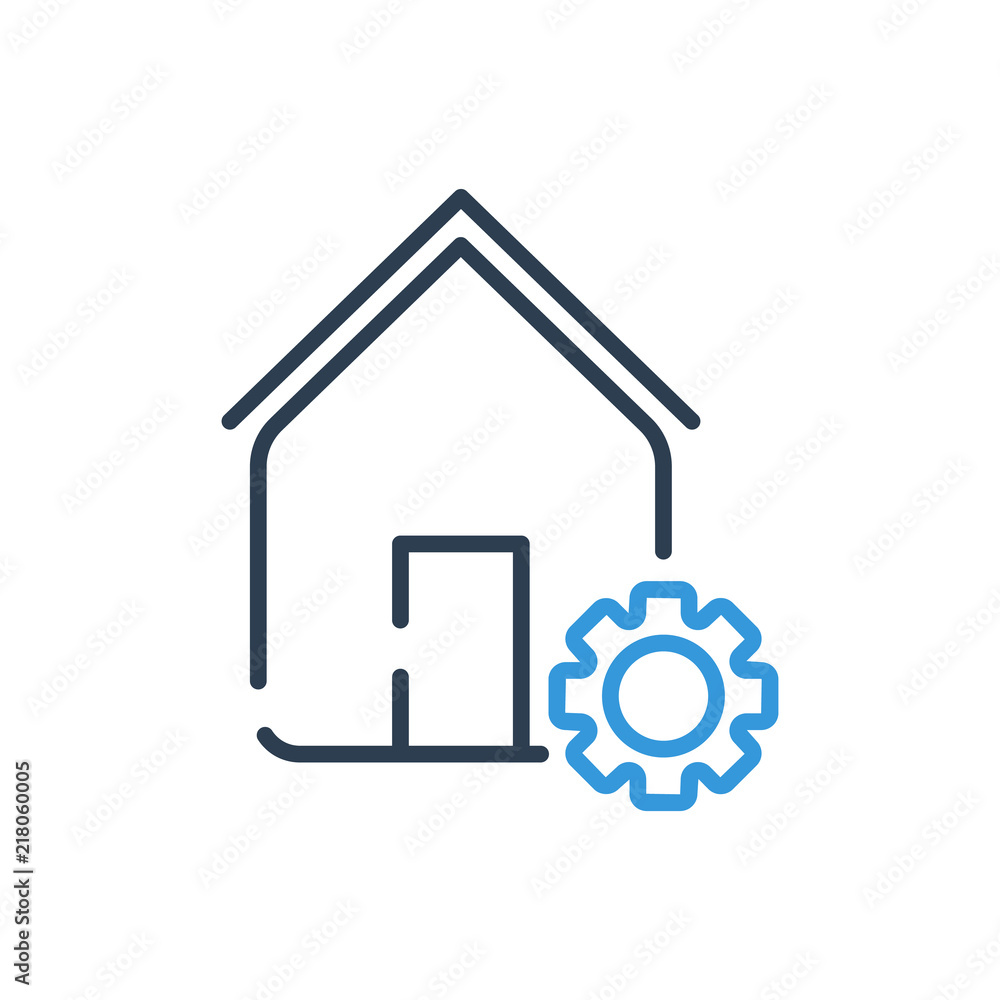 Line Art vector icon. smart home automation Line Art vector icon. smart home automation