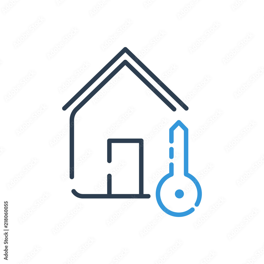 Line Art vector icon. Home security Line Art vector icon. Home security