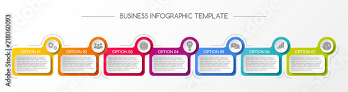 Concept of colorful infographic template. Vector.