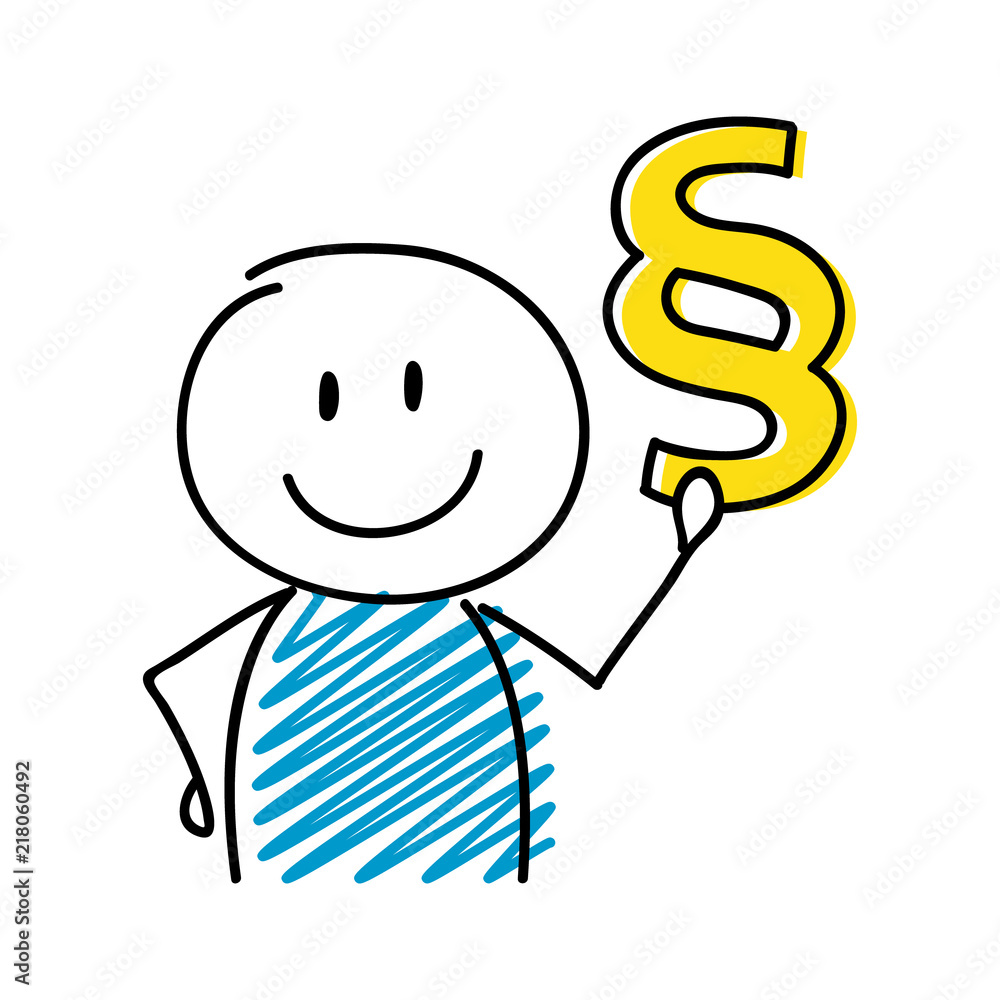 Section Mark Paragraph Icon With Smiley Stickman Vector Stock Vector Adobe Stock