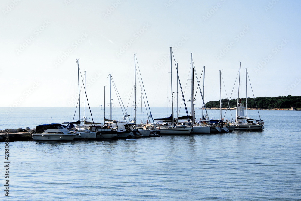 sailing boats in Novigrad, Istria, Croatia