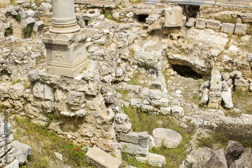 фотографія Part of the excavated ruins of the old Pool of Bethesda in Jerusalem