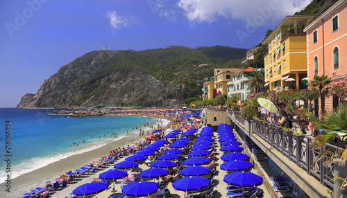 Monterosso Al Mare beach and architecture, Cinque Terre in Italy © vlad_g