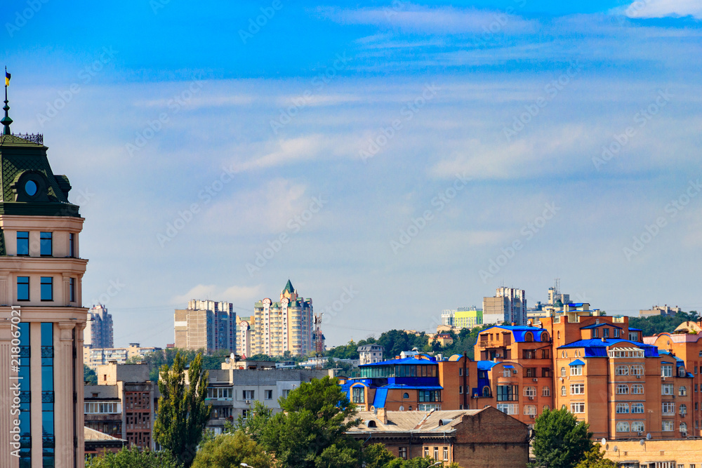 View on residential district of Kiev city, Ukraine