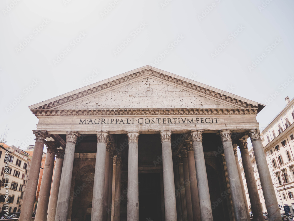 Pantheon basilica in centre of Rome, Italy. It's a former Roman temple, now a church Pantheon basilica in centre of Rome, Italy. It's a former Roman temple, now a church