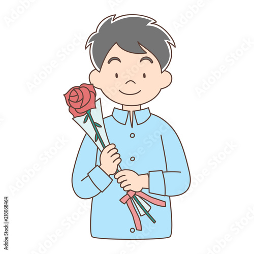 花_上半身_お父さん