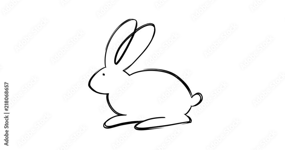 Rabbit doodle animation. Rabbit doodle animation.